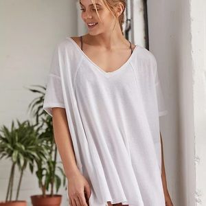 Free people oversized white tee